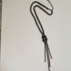 Elegant Black Knot Necklace
